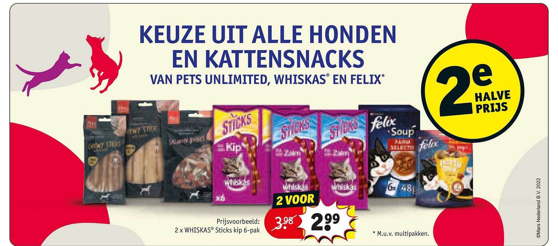 Honden en kattensnacks promotie bij Kruidvat