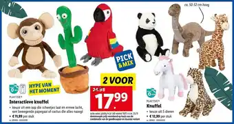 Lidl Playtive interactieve knuffel, playtive knuffel aanbieding