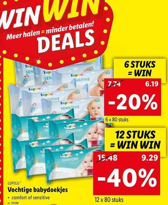 Lidl Lupilu vochtige babydoekjes aanbieding