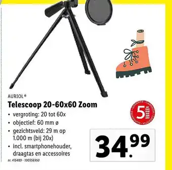 Lidl Auriol telescoop aanbieding