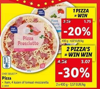 Lidl Chef select pizza aanbieding