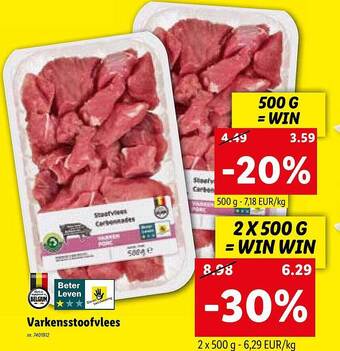 Lidl Varkensstoofvlees aanbieding
