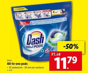 Lidl Dash allinone pods aanbieding