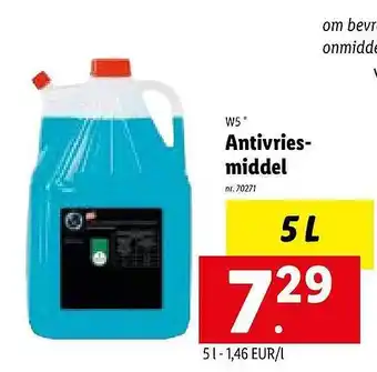 Lidl W5 antivriesmiddel aanbieding