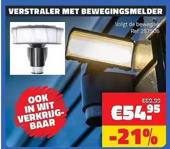 Bouwcenter Frans Vlaeminck Verstraler met bewegingsmelder aanbieding
