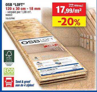 Hubo Osb loft aanbieding