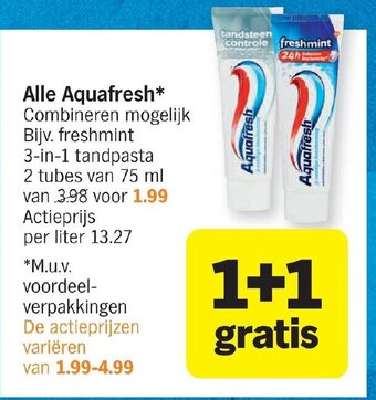 Albert Heijn Alle Aquafresh aanbieding