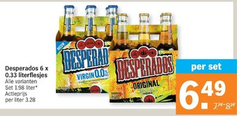 Albert Heijn Desperados 6 x 0.33 literflesjes aanbieding