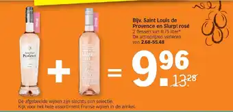 Albert Heijn Bijv. Saint Louis de Provence en Slurp! rosé aanbieding