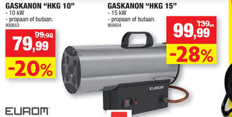Hubo Eurom Gaskanon HKG 10 aanbieding
