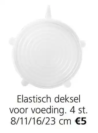 Elastisch deksel voor voeding