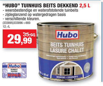 Hubo Hubo Tuinhuis Beits Dekkend 2,5 L aanbieding