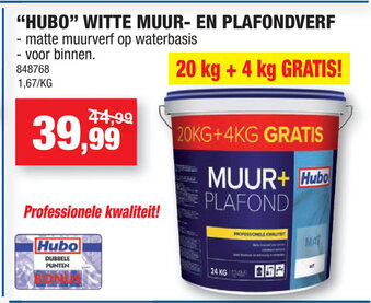 Hubo Hubo Witte Muur- En Plafondverf aanbieding