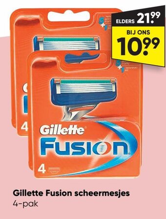 Big Bazar Gillette fusion scheermesjes 4-pak aanbieding