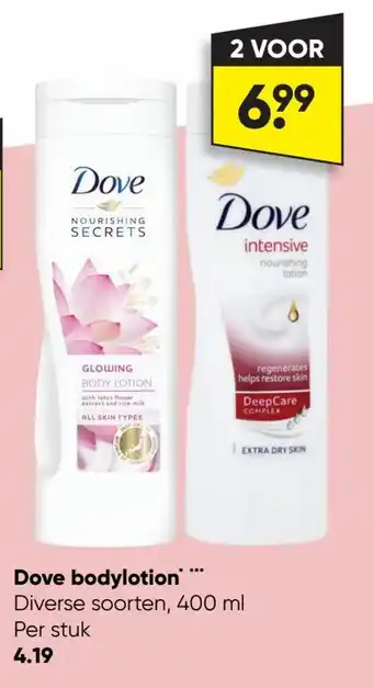 Big Bazar Dove bodylotion 400ML aanbieding