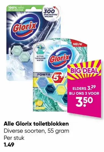 Big Bazar Alle Glorix toieletblokken 55 gram aanbieding