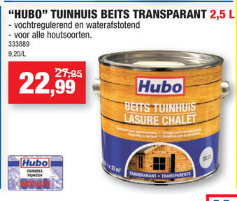 Hubo Hubo Tuinhuis Beits Transparant 2,5 L aanbieding