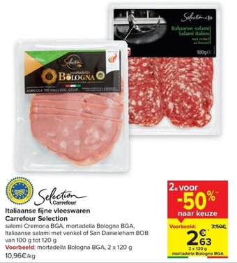 Carrefour Italiaanse fijne vleeswaren Carrefour Selection aanbieding