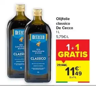 Carrefour Olijfolie classico De Cecco aanbieding