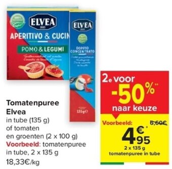 Carrefour Tomatenpuree Elvea aanbieding