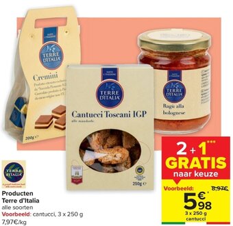Carrefour Producten Terre d'Italia aanbieding