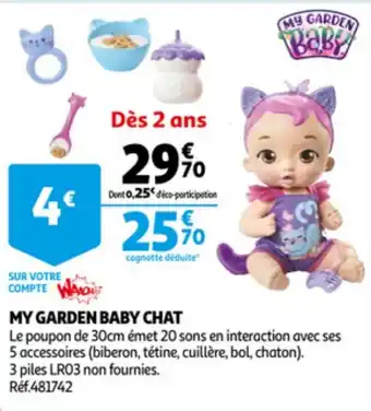 Auchan My Garden Baby chat Ref. 481742 aanbieding