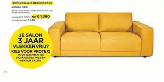Onmiddellijk Beschikbaar Canape Leder