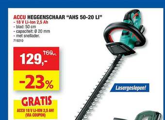 Hubo Accu Heggenschaar aanbieding