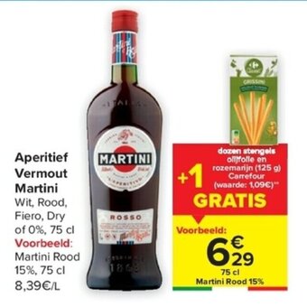 Carrefour Aperitief Vermout Martini aanbieding