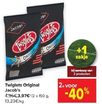 Carrefour Twiglets Original Jacob's aanbieding