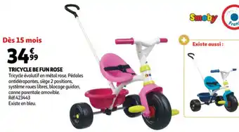 Auchan Smony Tricycle Be Fun Rose aanbieding