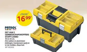 Brico Patrol Set Van 2 Gereedschapskoffers Stuff Carbo aanbieding