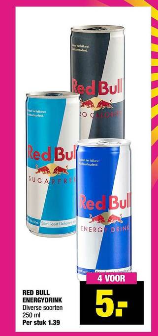 Big Bazar Red Bull Energydrink aanbieding