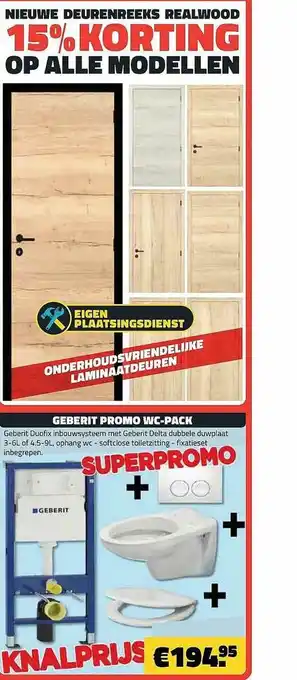 15% Korting Op Alle Modellen, Geberit Promo Wc-pack