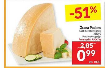 Intermarché Grana Padano Kaas Met Rauwe Melk aanbieding