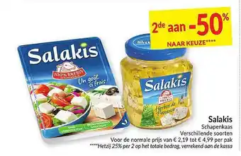 Intermarché Salakis Schapenkaas aanbieding