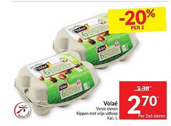 Intermarché Volaé Verse Eieren Kippen Met Vrije Uitloop aanbieding