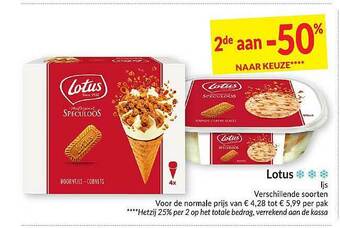 Intermarché Lotus Ijs aanbieding