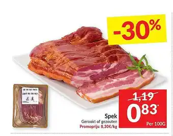 Intermarché Spek Gerookt Of Gezouten -30% aanbieding