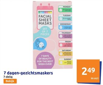 Action 7 Dagen Gezichtsmaskers aanbieding