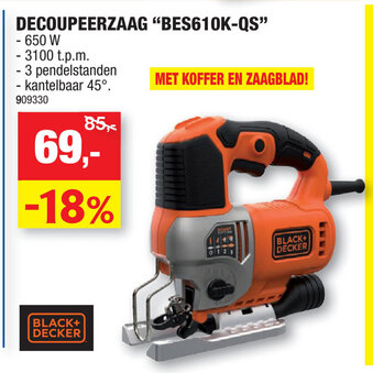 Hubo Decoupeerzaag BES610K-QS aanbieding