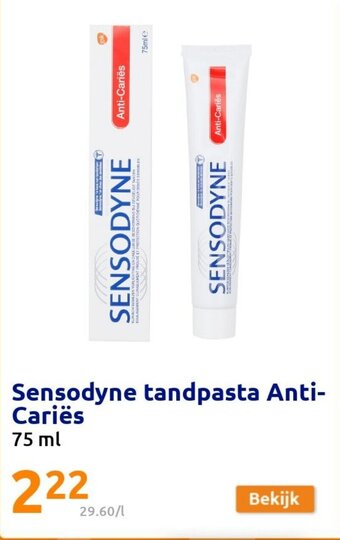 Action Sensodyne Tandpasta Anti-Caries 75ml aanbieding