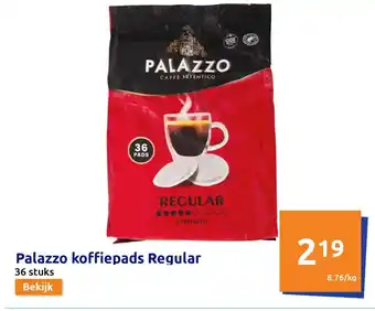 Action Palazzo Koffiepads Regular 36 Stuks aanbieding