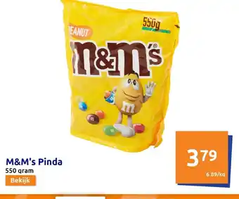 Action M&M's Pinda 550gram aanbieding