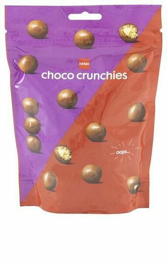HEMA HEMA Choco Crunchies 175 Gram aanbieding