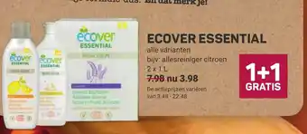Ecover Essental Alle Varianten 1+1 Gratis
