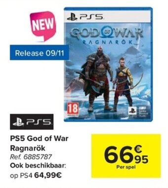 Carrefour PS5 God of War Ragnarok aanbieding