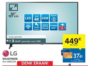 Carrefour LG 50UQ75006 aanbieding