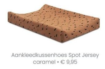 Baby & Tiener Aankleedkussenhoes spot jersey caramel aanbieding