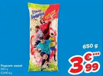 Carrefour Popcorn sweet 650g aanbieding